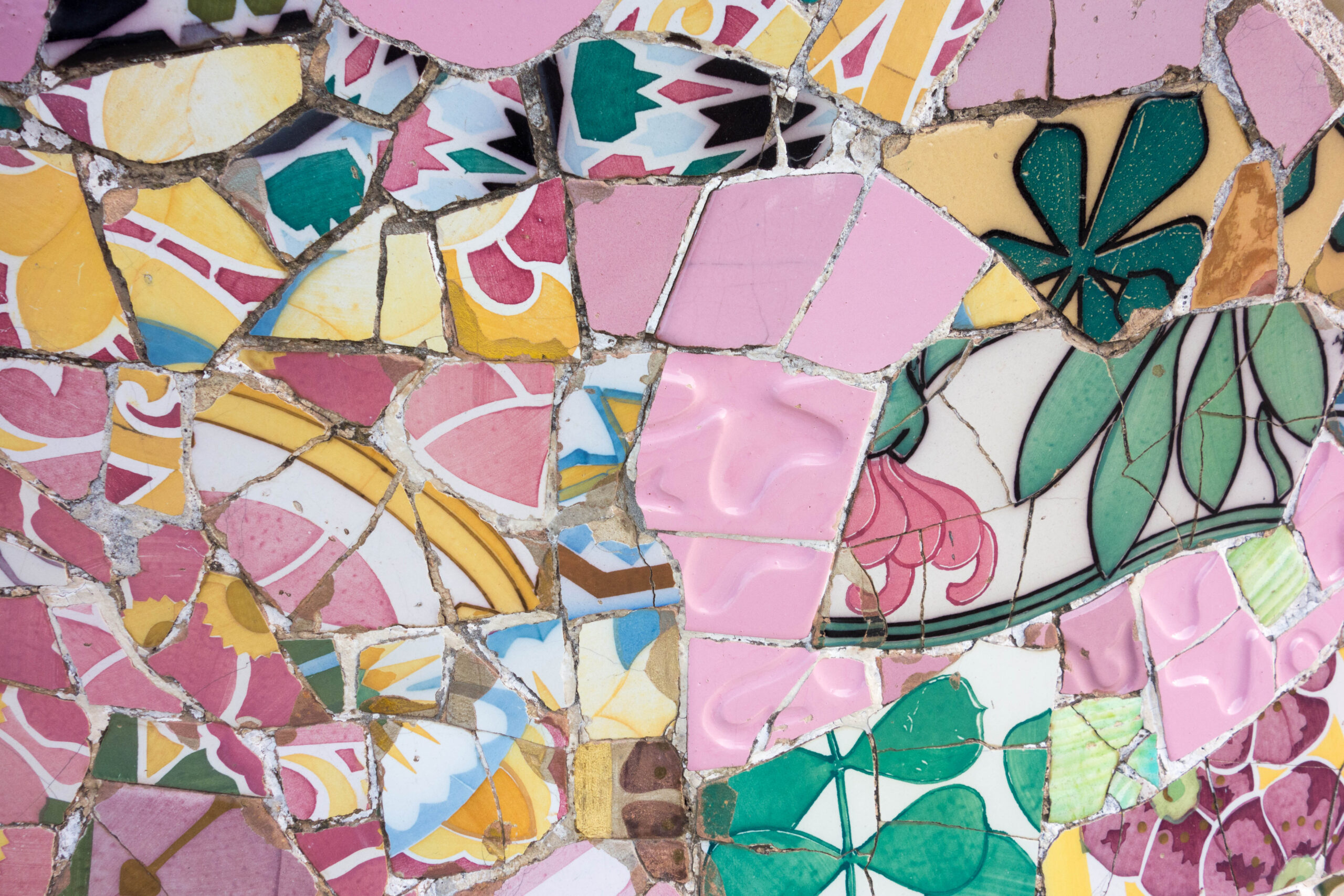 Research header image mosaic pinks