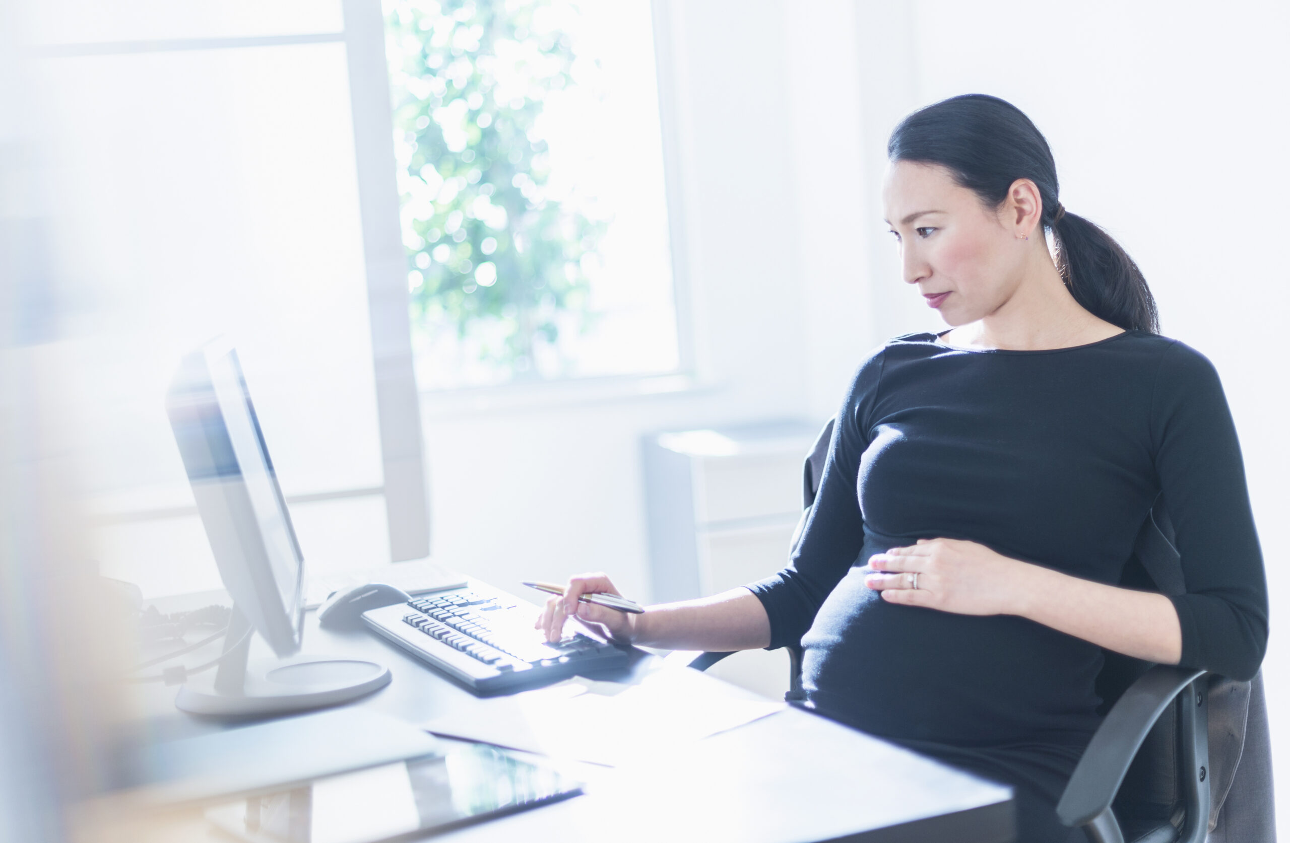 Research header image pregnant employee